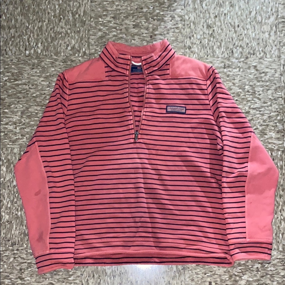 Striped Quarter-Zip Pullover